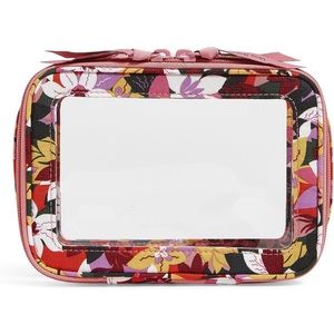 Vera Bradley Clear Zip-around Cosmetic Bag | Rosa Floral